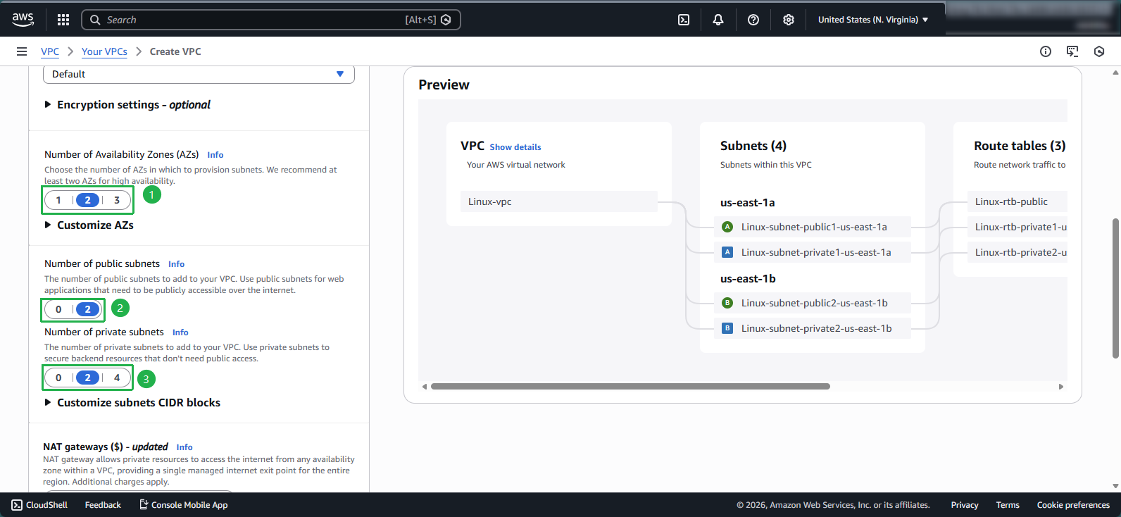 Configure VPC settings