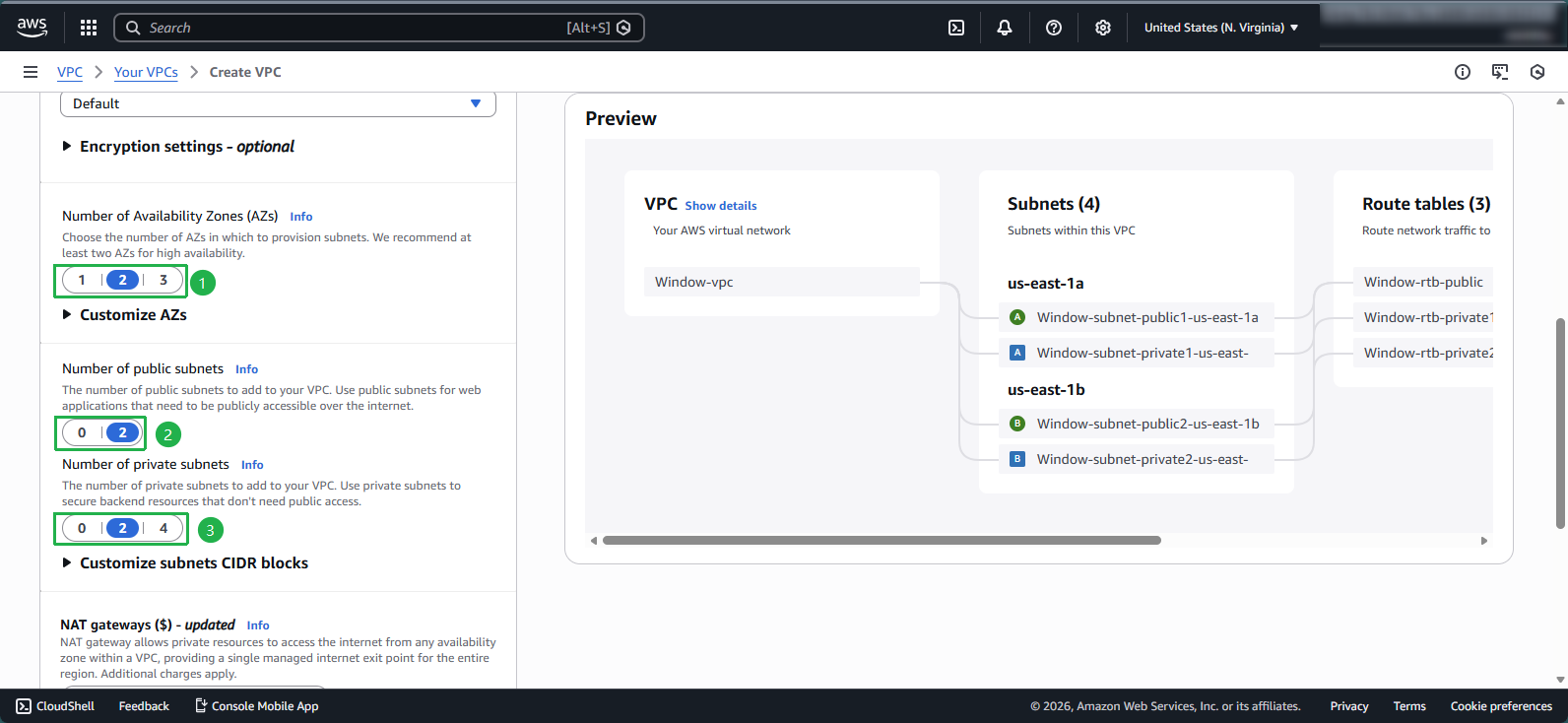 Configure VPC settings