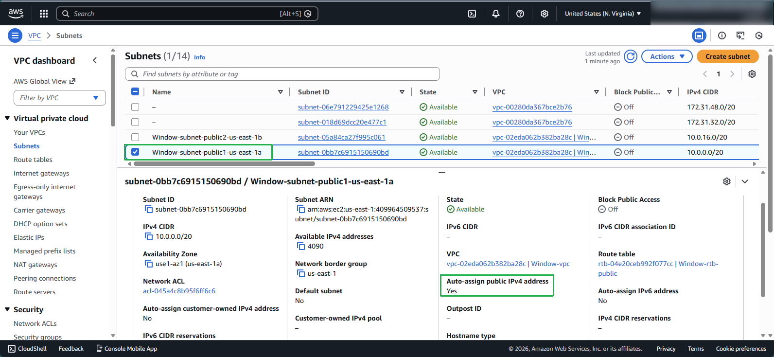 Enable public IP addressing