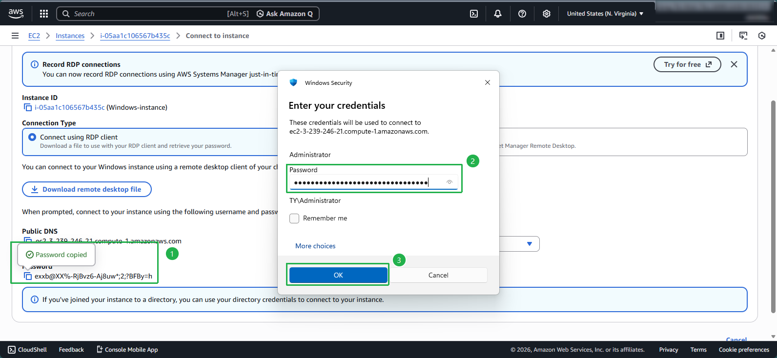 Instance Connect Step 6