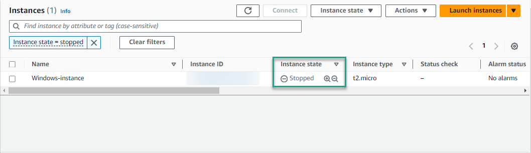 Instance Stopped
