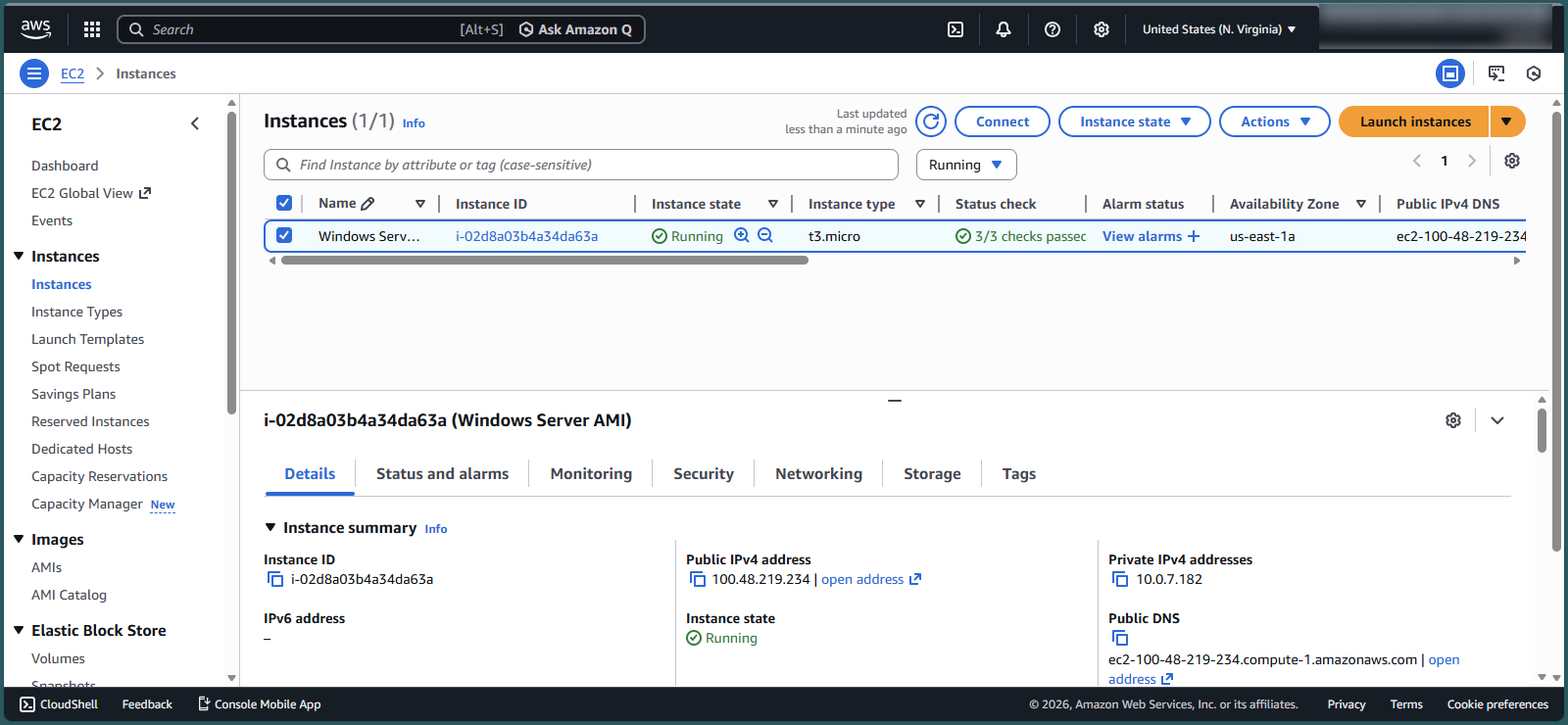 Monitoring instance status