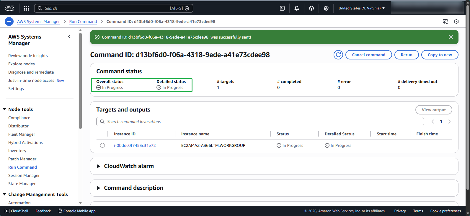 Configuring EC2Rescue command
