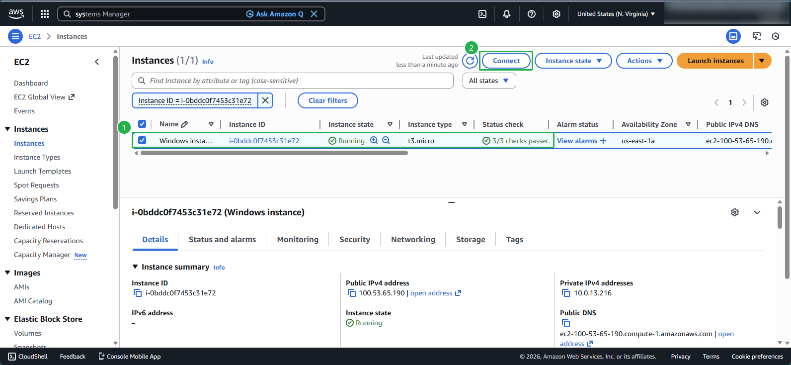 Connecting to the instance