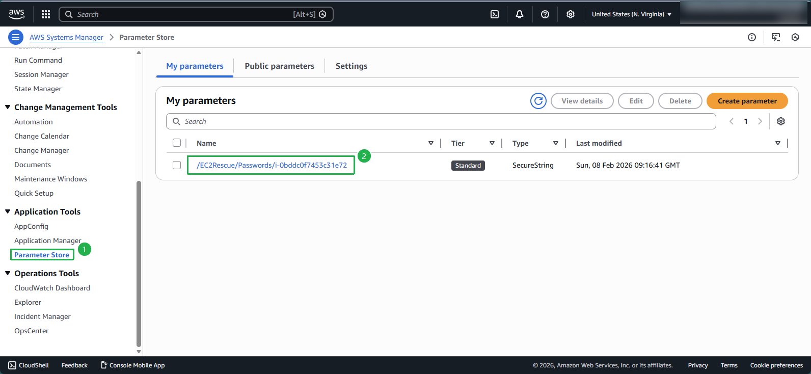 Accessing Parameter Store