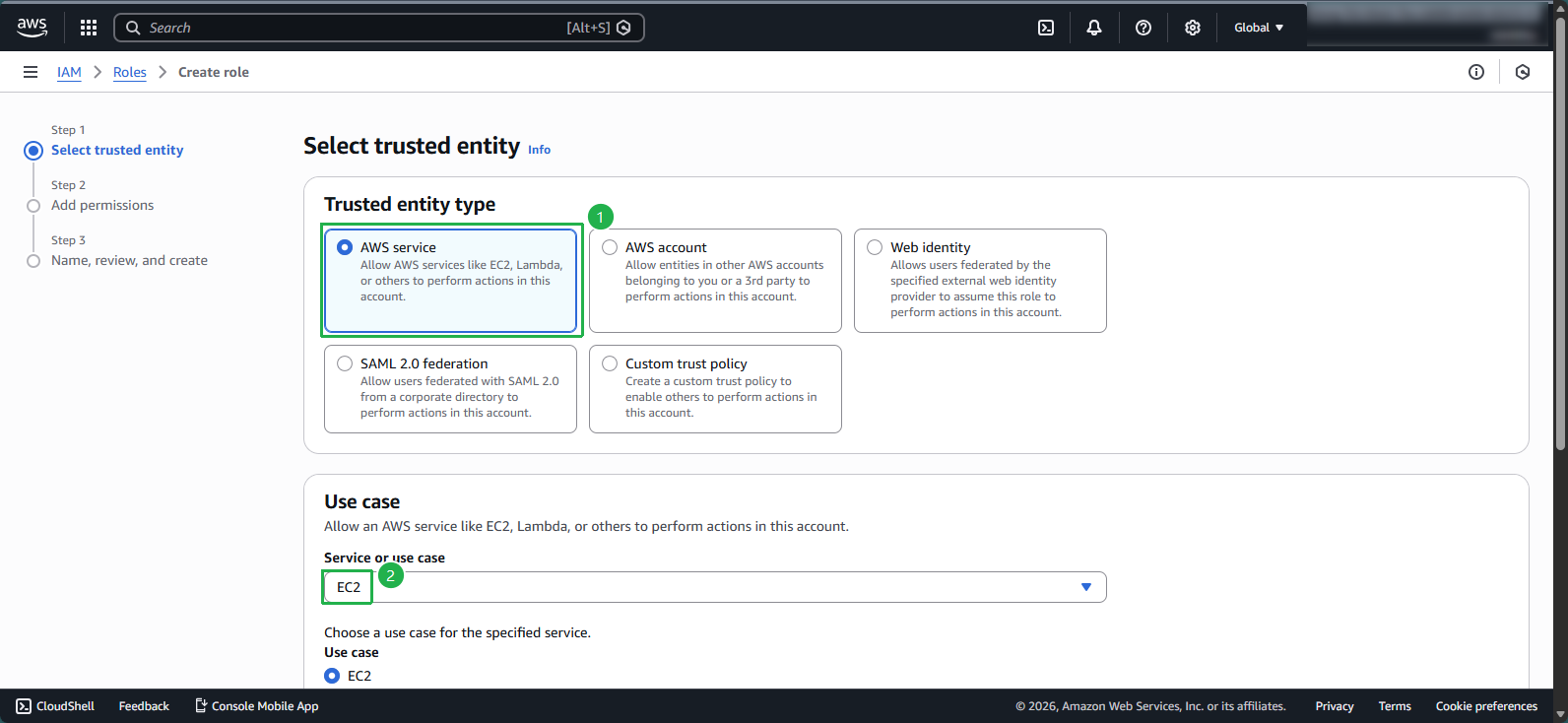 Configuring trusted entity