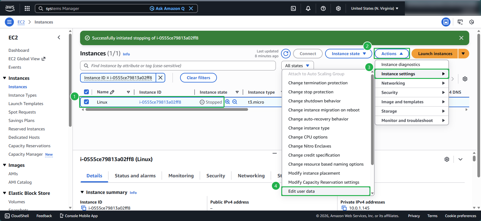 Accessing user data settings
