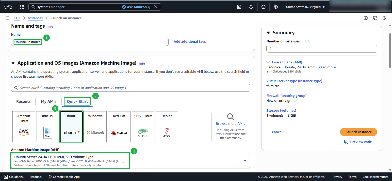 Create VPC for Linux Instance