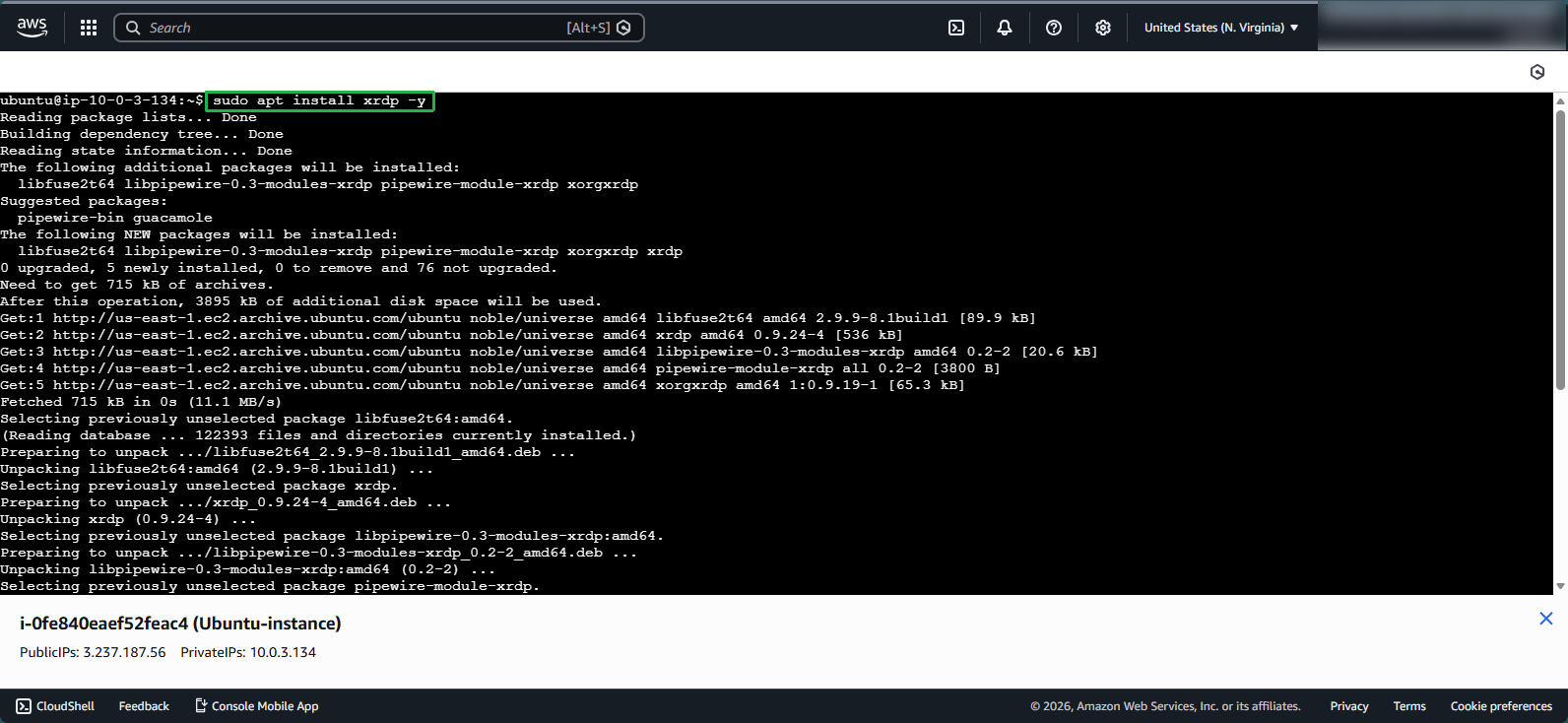 Create VPC for Linux Instance