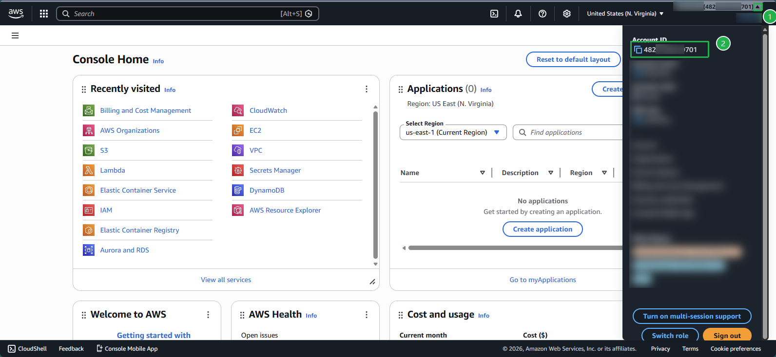 Accessing account information