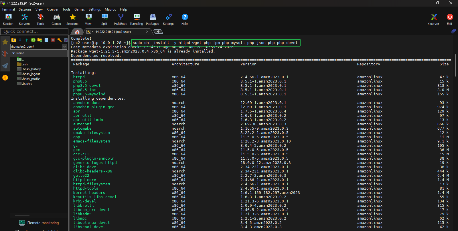 Create VPC for Linux instance