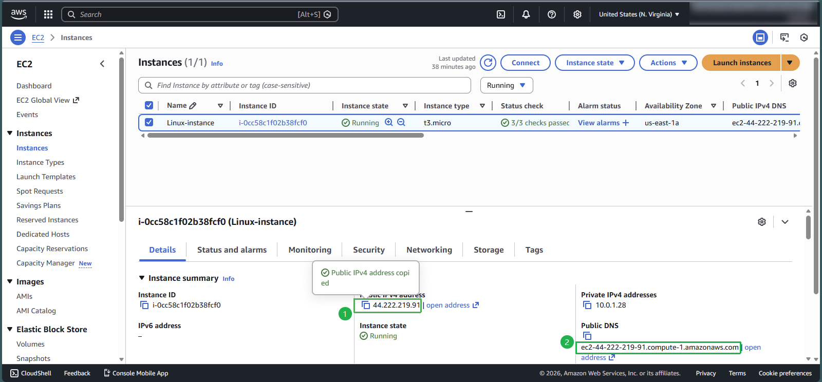 Create VPC for Linux instance