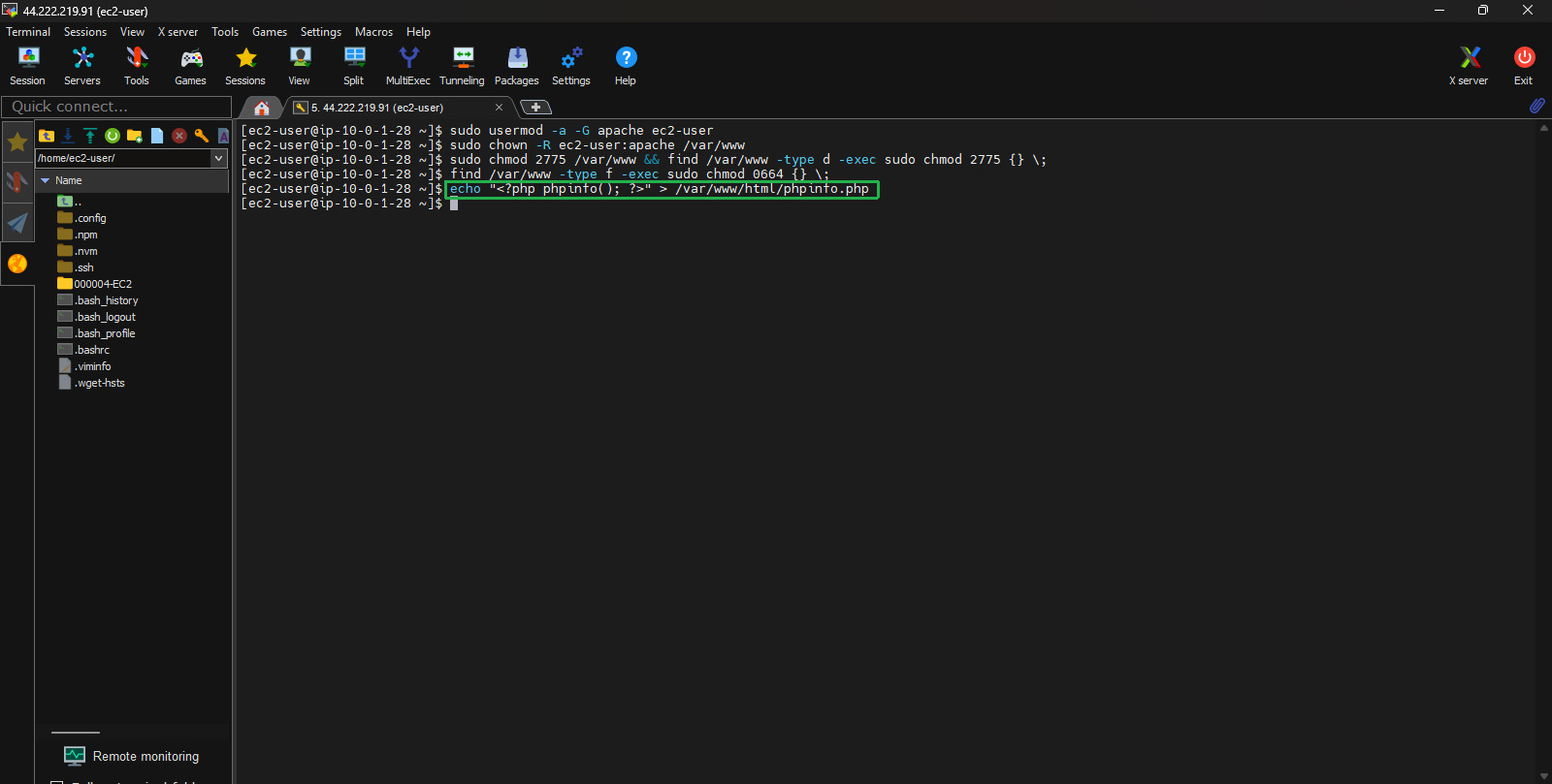 create vpc for linux instance