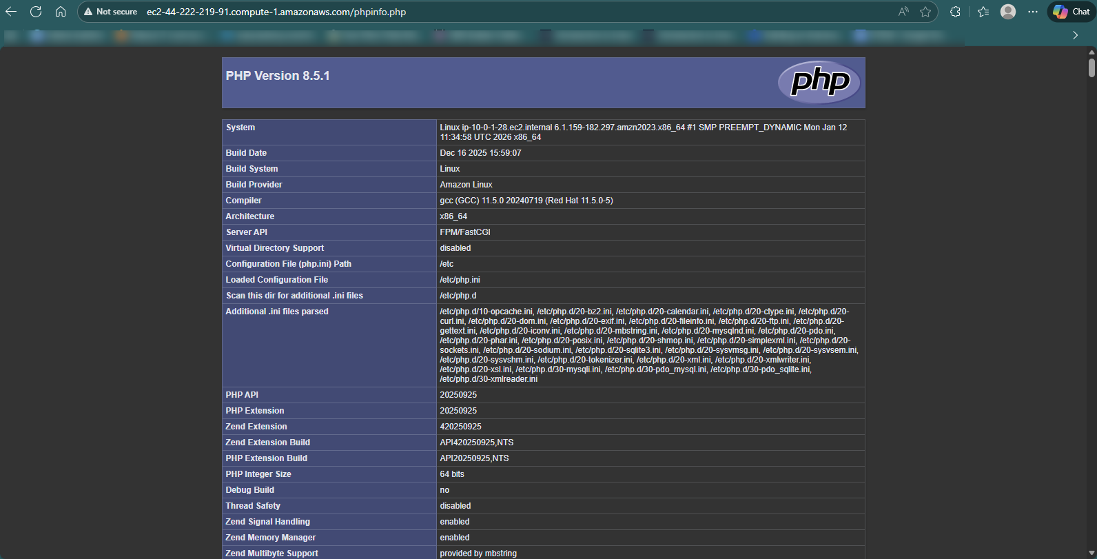 create vpc for linux instance
