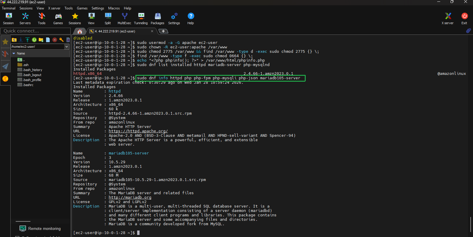 create vpc for linux instance