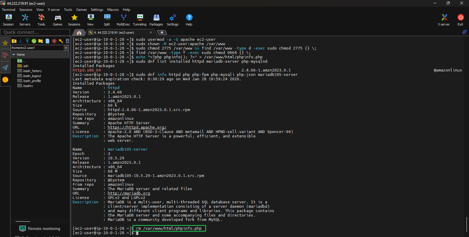 create vpc for linux instance