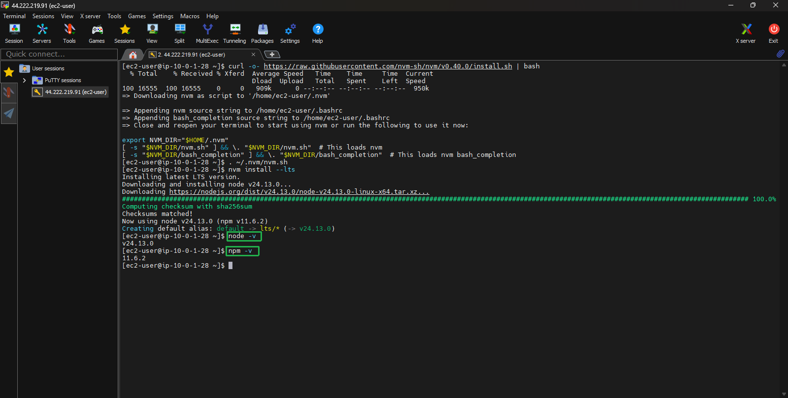 Verify Node.js Installation