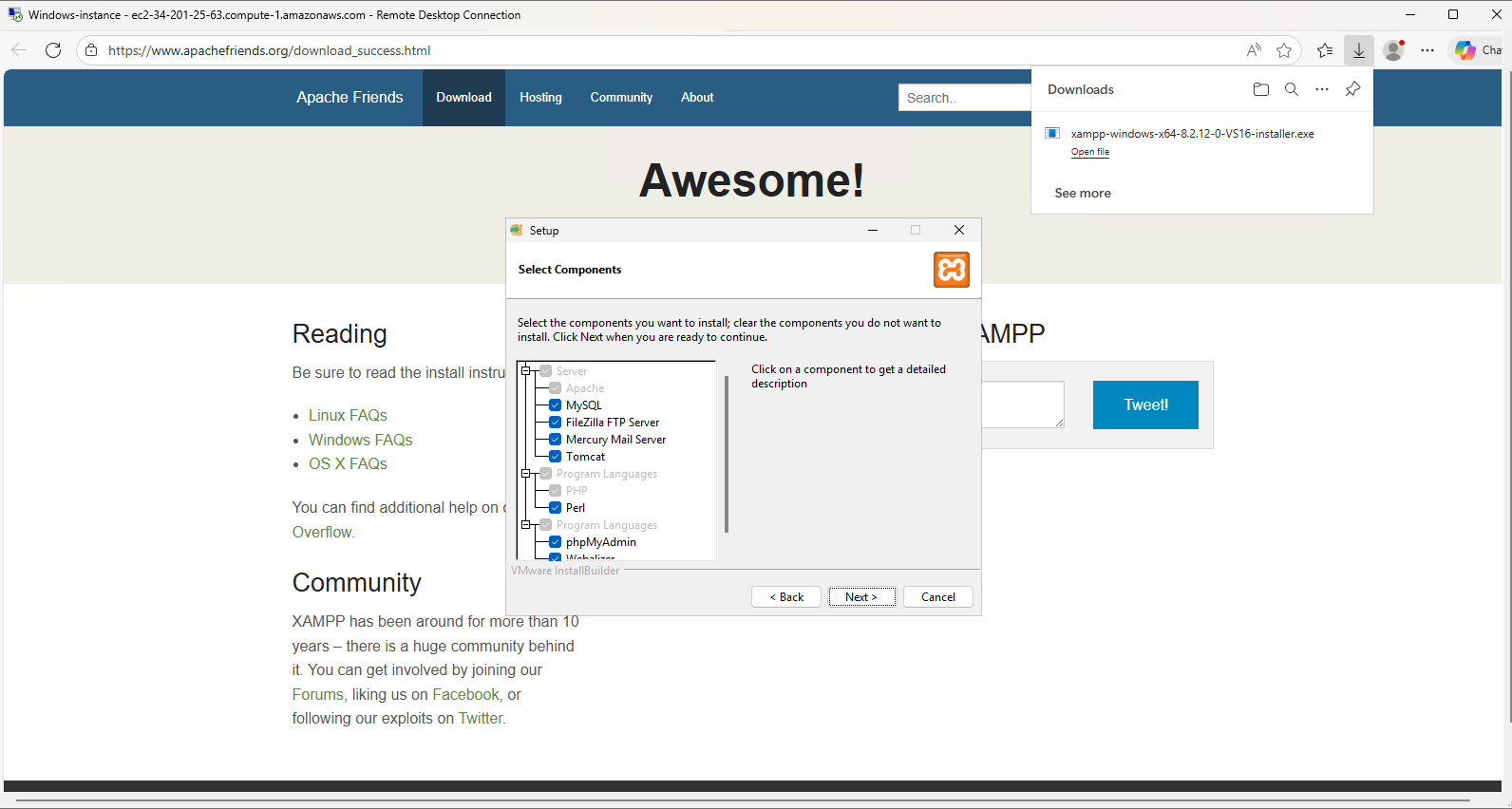 XAMPP Installation Wizard - Step 2