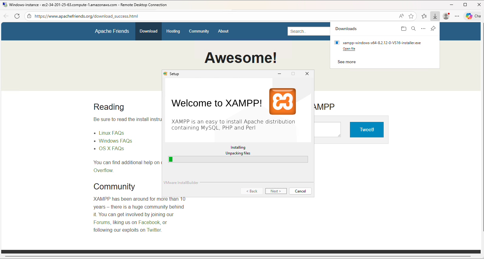 XAMPP Installation Wizard