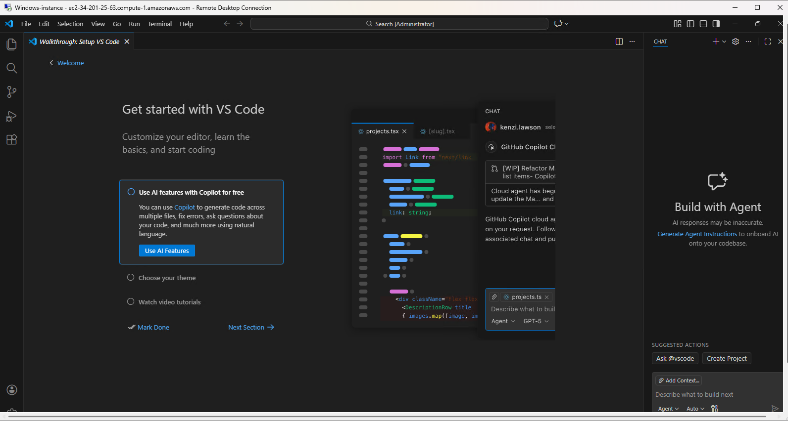 Visual Studio Code installation