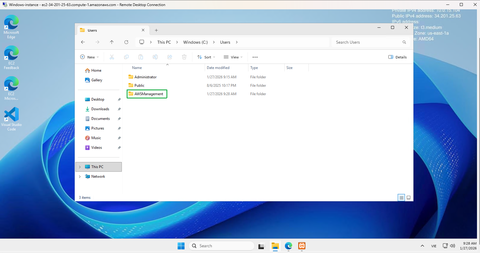 Creating project directory