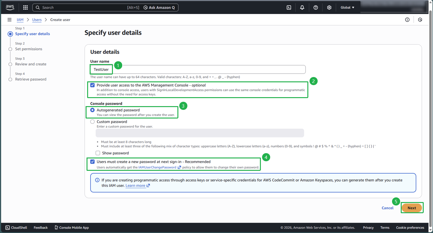 Configuring user access settings