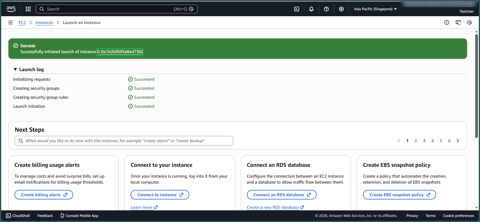 create vpc for linux instance