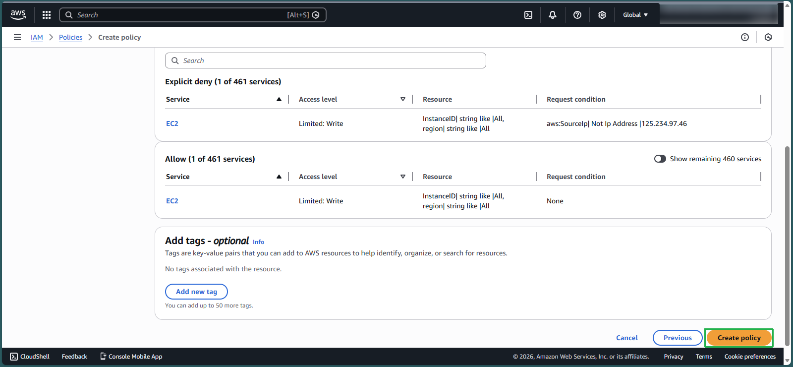 create vpc for linux instance