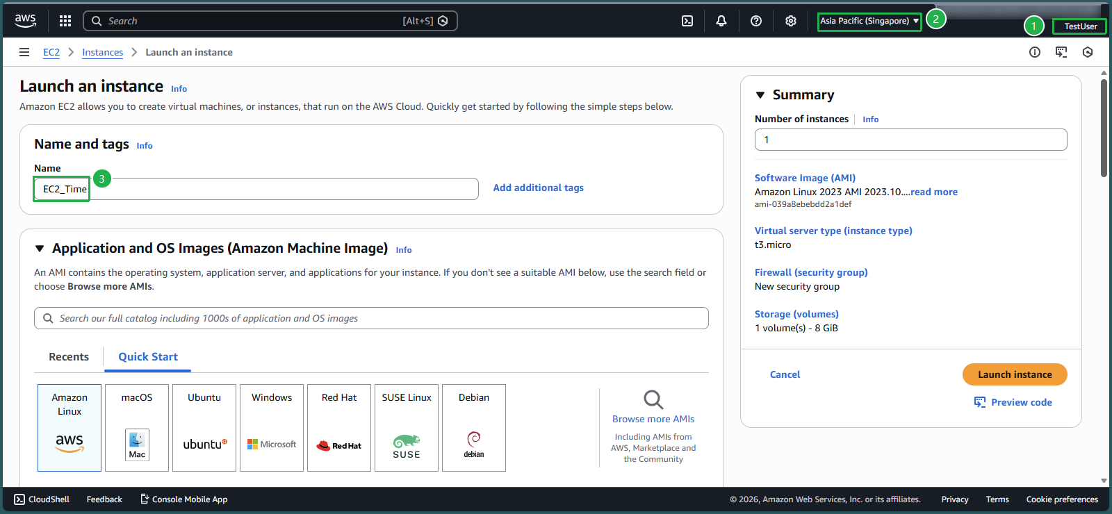 create vpc for linux instance