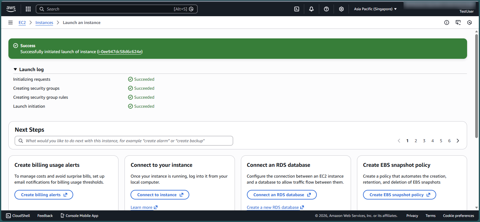 create vpc for linux instance