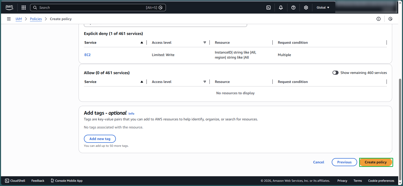 create vpc for linux instance