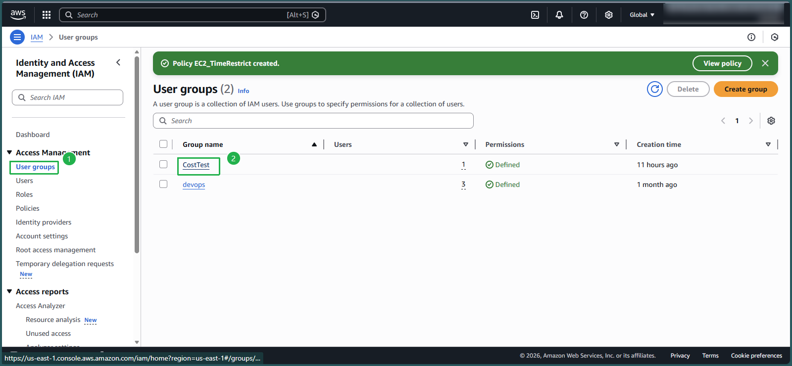create vpc for linux instance