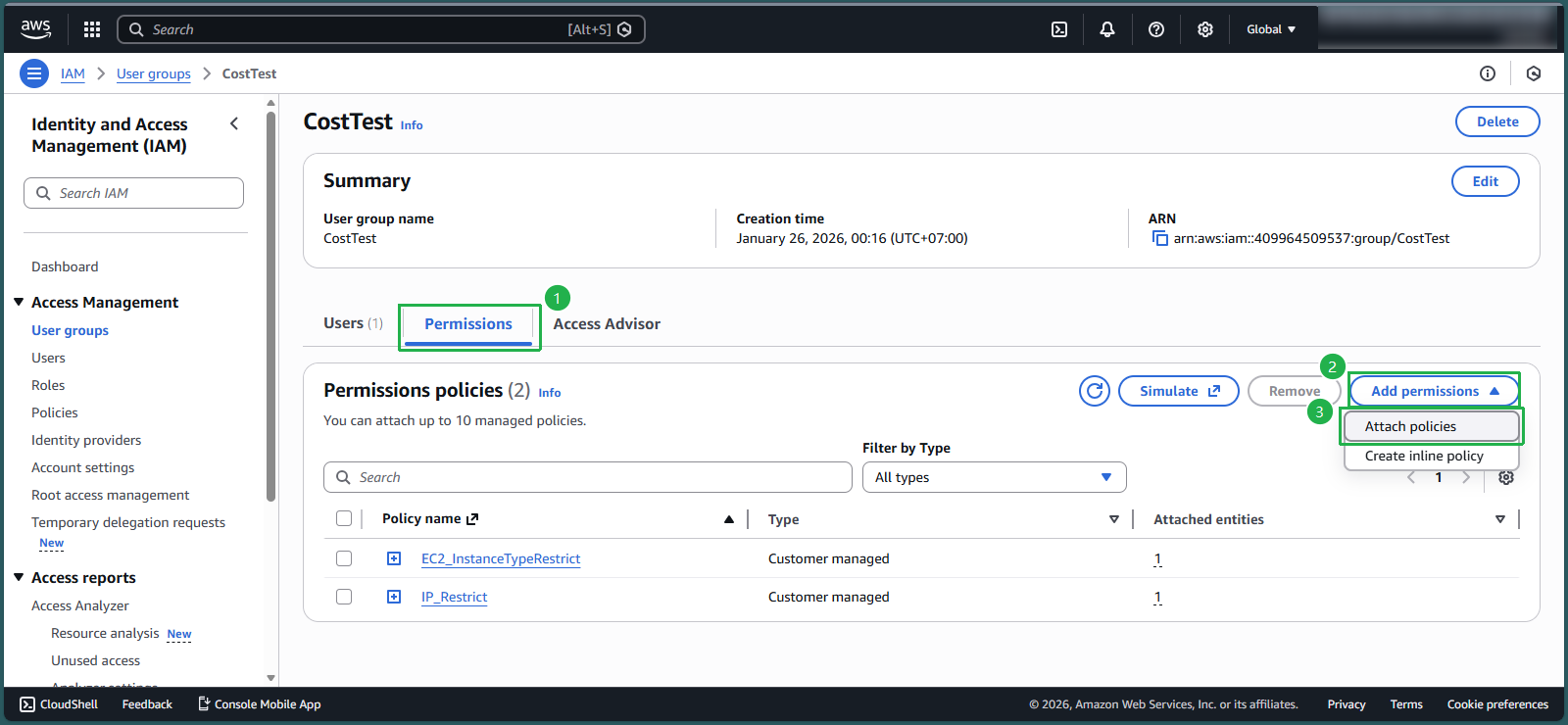 create vpc for linux instance